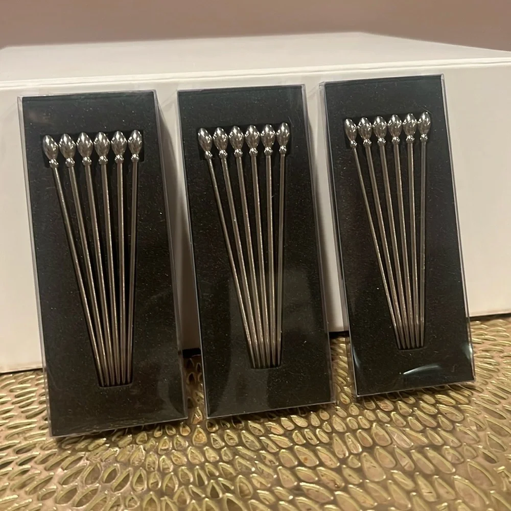 Crate & Barrel Set/6 Cocktail Picks, 3 Sets